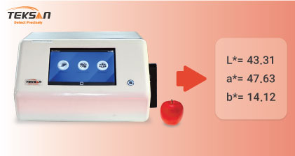 نشان دادن رنگ سیب در فضای Lab